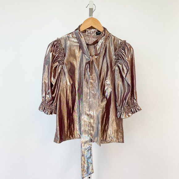 Allen Schwartz Tops - Allen Schwartz Elissa Metallic Blouse